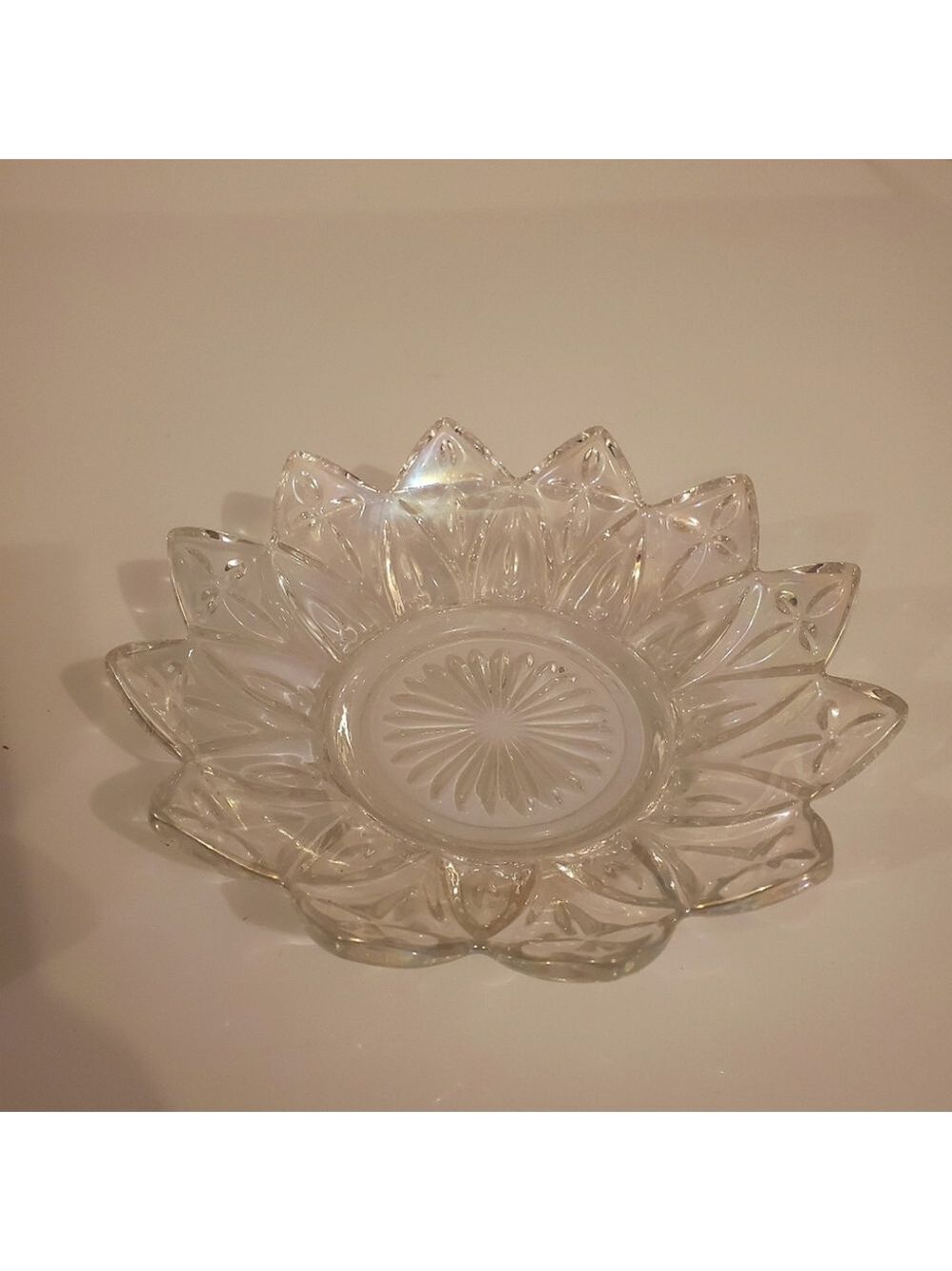 Vintage Glass Iridecent Jewelry Tray